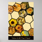 Poster Hexagons Jaune Est Tout Ce Que J'Ai ! Collage pers (Devant)
