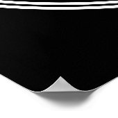 Poster Hexagramme unicoural blanc tombé (Coin)
