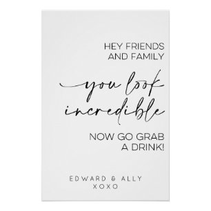 Poster Hey Amis Et Famille, Tu As L'Air Incroyable