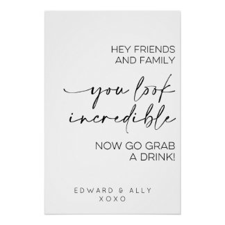 Poster Hey Amis Et Famille, Tu As L'Air Incroyable