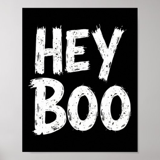 Poster Hey Boo Funny Halloween Fantôme (Devant)