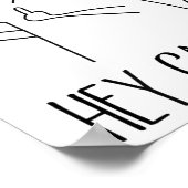 Poster Hey Cancer F U, Funky Chat Doigt Moyen, F#ck Canc (Coin)