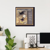 Poster Hey Diddle Diddle Nursery Rhyme (Bureau à domicile)