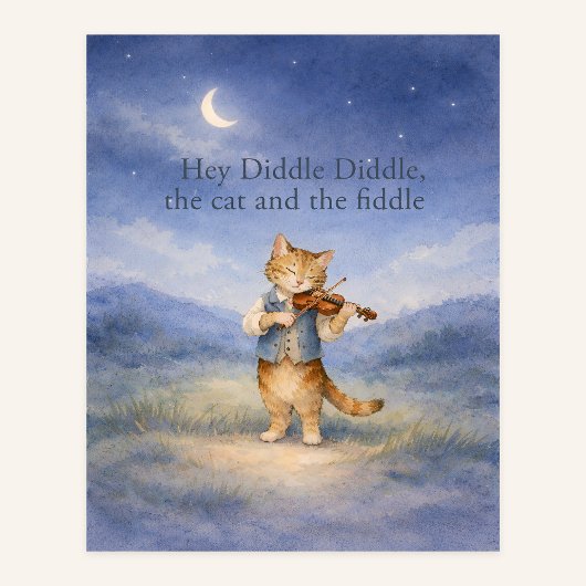 Poster Hey Diddle Diddle – The Cat and the Fiddle  