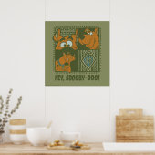 Poster Hey Scooby-Doo Carré tribal Graphic (Cuisine)