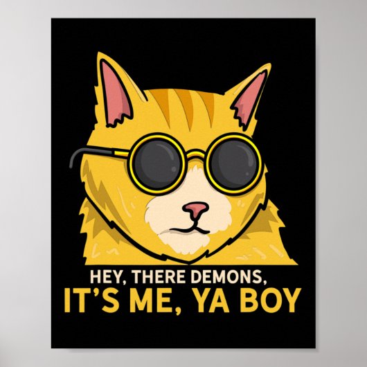Poster Hey There Démons Son Moi Ya Boy - Éffrayant Ghost  (Devant)