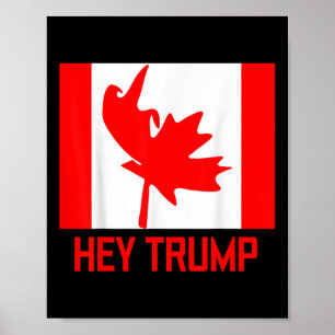 Poster Hey Trump Canada Canadiens Pour Trump Drôle Design