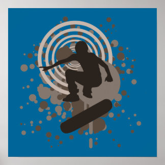Poster hi-fi skateboard : bulles :