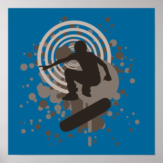 Poster hi-fi skateboard : bulles : (Devant)