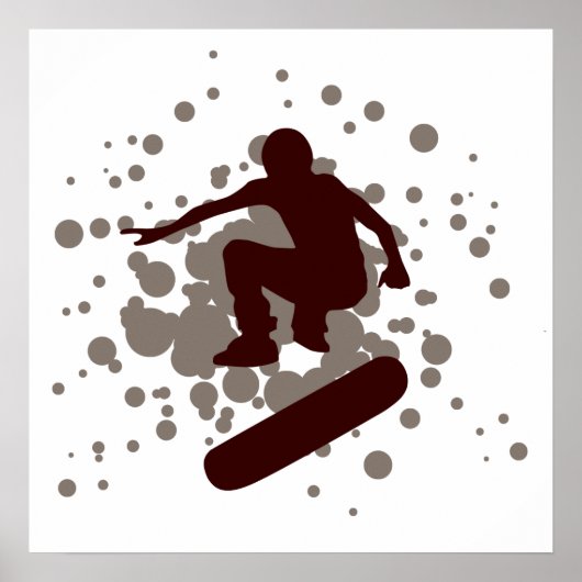 Poster hi-fi skateboard : bulles : (Devant)