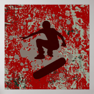 Poster hi-fi skateboard : bulles :