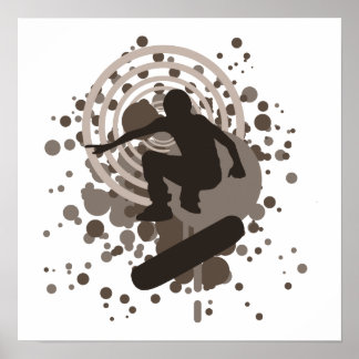 Poster hi-fi skateboard : bulles :