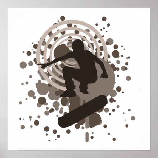 Poster hi-fi skateboard : bulles : (Devant)