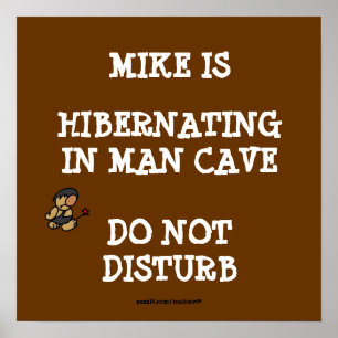Poster Hiberner la caverne d'homme