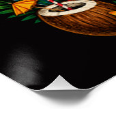 Poster Hibiscus Aloha Anniversaire Hawaï (Coin)