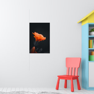 Poster 🧡 Hibiscus au coucher de soleil enflammé 🌅