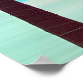 Poster Hibiscus de plage tropicale palmiers océaniques cl (Coin)