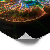 Poster Hibiscus électrique Fleur Abstraite Art #2 (Coin)