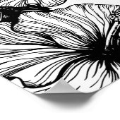 Poster Hibiscus et colibri (Coin)