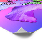 Poster Hibiscus Fleur Et Papillons Colorés (Coin)