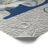 Poster Hibiscus Fleur Monogramme Initial D Votre Nom (Coin)