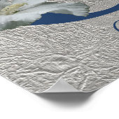 Poster Hibiscus Fleur Monogramme initial G Votre nom (Coin)