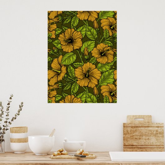Poster hibiscus jaune (Cuisine)