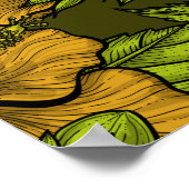 Poster hibiscus jaune (Coin)
