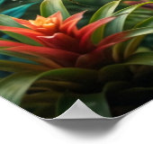 Poster Hibiscus Perroquet Tropic Glow (Coin)