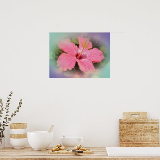 Poster Hibiscus rose (Cuisine)