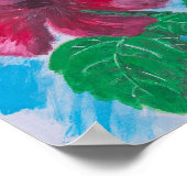 Poster hibiscus rouge (Coin)