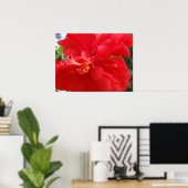 Poster Hibiscus rouge (Bureau à domicile)