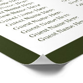 Poster Hibiscus tropical boho pastel Mariage Siège (Coin)