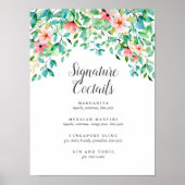 Poster Hibiscus tropical | Signature Menu Cocktail Signe (Devant)