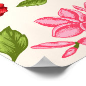 Poster Hibiscus tropicaux et Plumeria motif floral (Coin)
