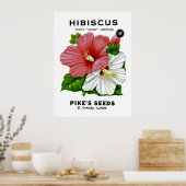 Poster Hibiscus Vintage Seed Packet (Cuisine)