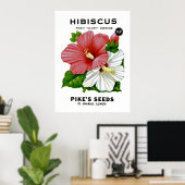 Poster Hibiscus Vintage Seed Packet (Bureau à domicile)