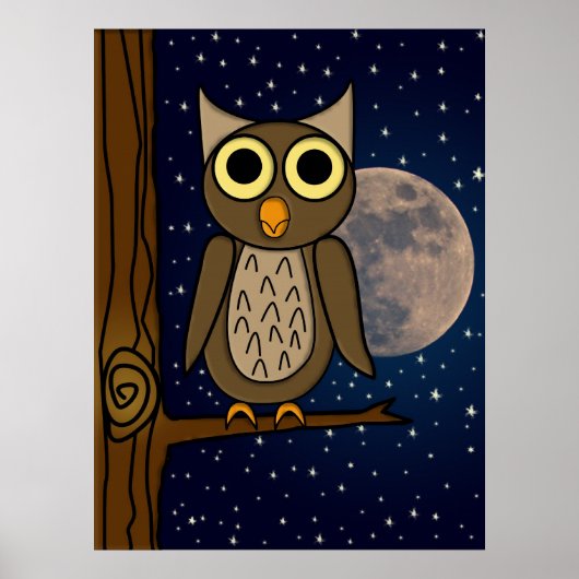 Poster hibou (Devant)