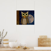 Poster hibou (Cuisine)
