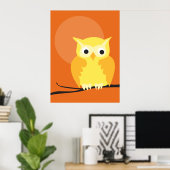 Poster hibou 11 (Bureau à domicile)