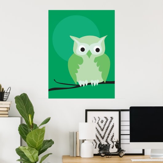 Poster hibou 2 (Bureau à domicile)