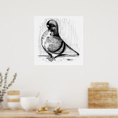 Poster Hibou africain Pigeon 1978 (Cuisine)