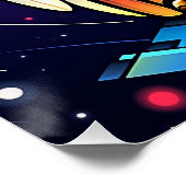 Poster hibou coloré Abstrait (Coin)