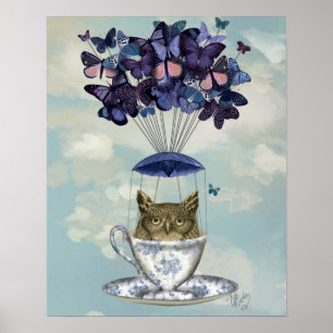 Poster Hibou Dans La Teacup