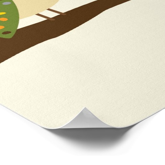 Poster hibou dans une zone de rangée (Coin)