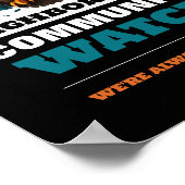 Poster Hibou Design, alerte de la communauté de voisinage (Coin)