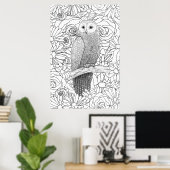 Poster Hibou du soir (Bureau à domicile)