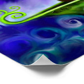 Poster Hibou et chatte Illustration irrégulière (Coin)