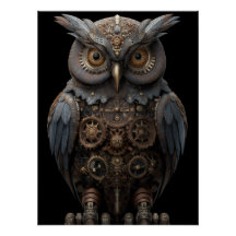 Hibou Mécanique Orné