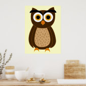 Poster Hibou Mignon (Cuisine)